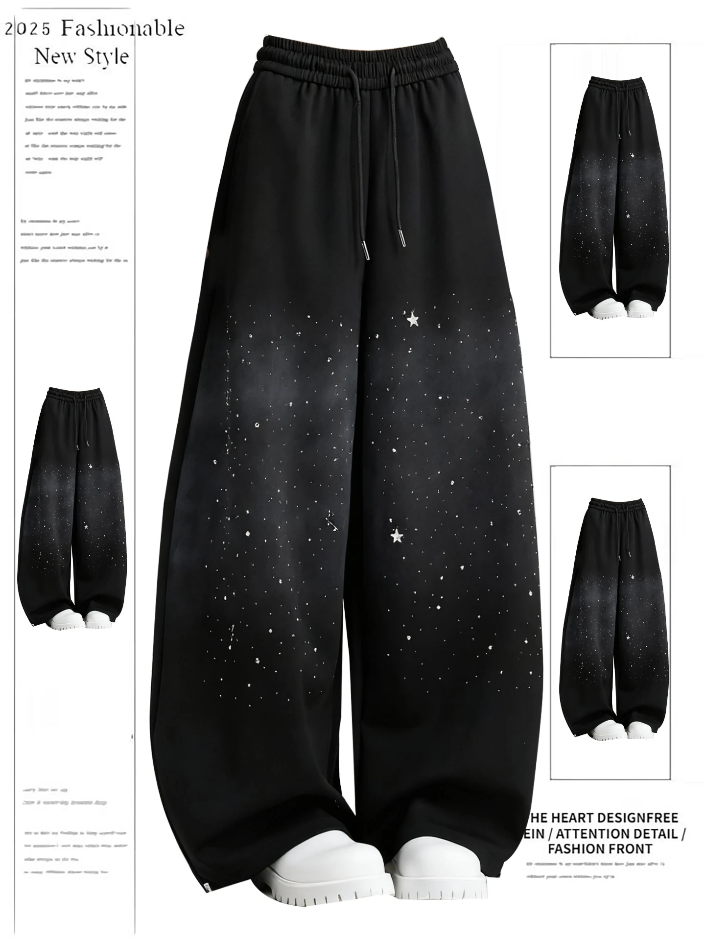 

Асимметричные женские повседневные брюки Galaxy adient для джазовых танцев, свободный крой, дизайн ножа, осень-зима, термостойкие стразы