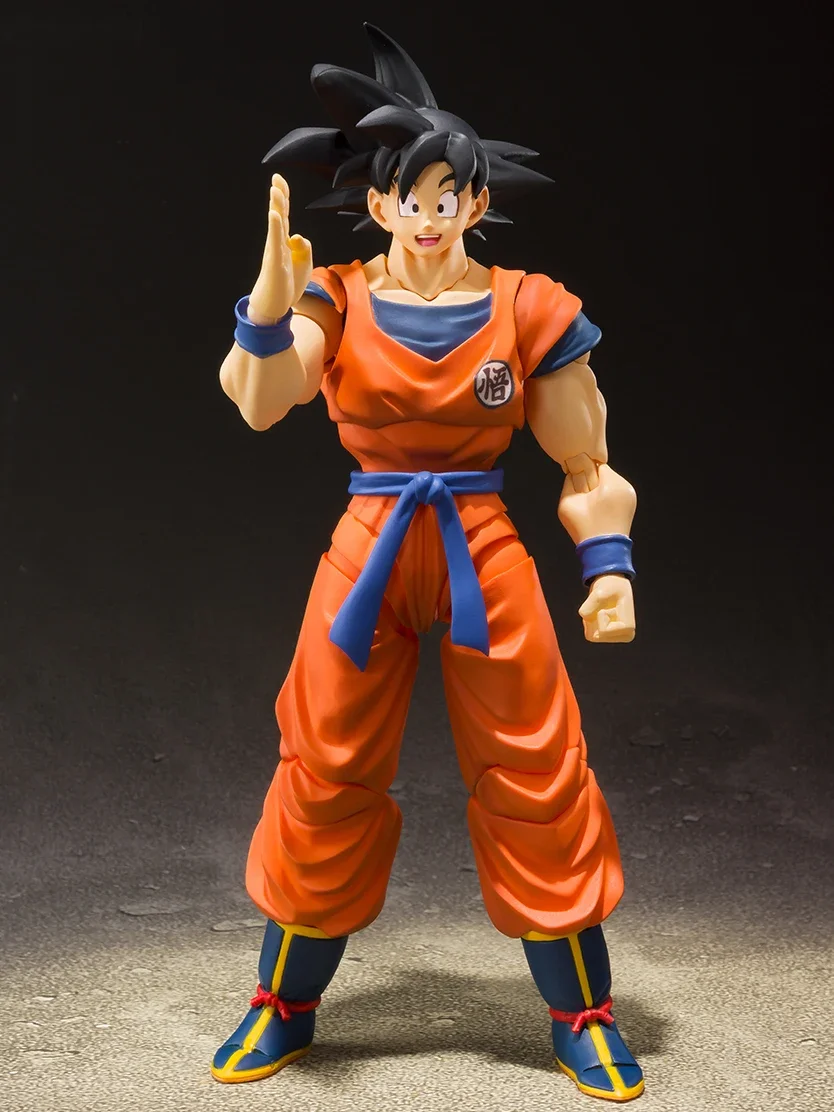 متوفر في المخزون بانداي الأصلي SHF لعبة دراغون بول Z SON GOKU A سايان مرتفع على الأرض نموذج لجسم اللعب