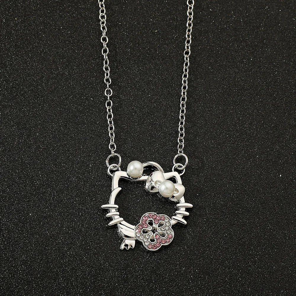 منتج Miniso الجديد الساخن من سلسلة Sanrio Hello Kitty Katie المصنوعة من خليط معدني وإكسسوارات قلادة متعددة الاستخدامات