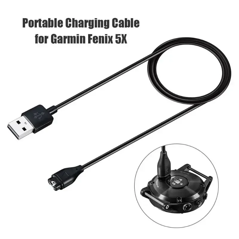 USB Charging Cable Charger for Garmin Fenix 8 7 7X 6 6X 5 5S 5X Plus/Forerunner 935/Approach S60/5 Sapphire/Vivoactive 3 Music