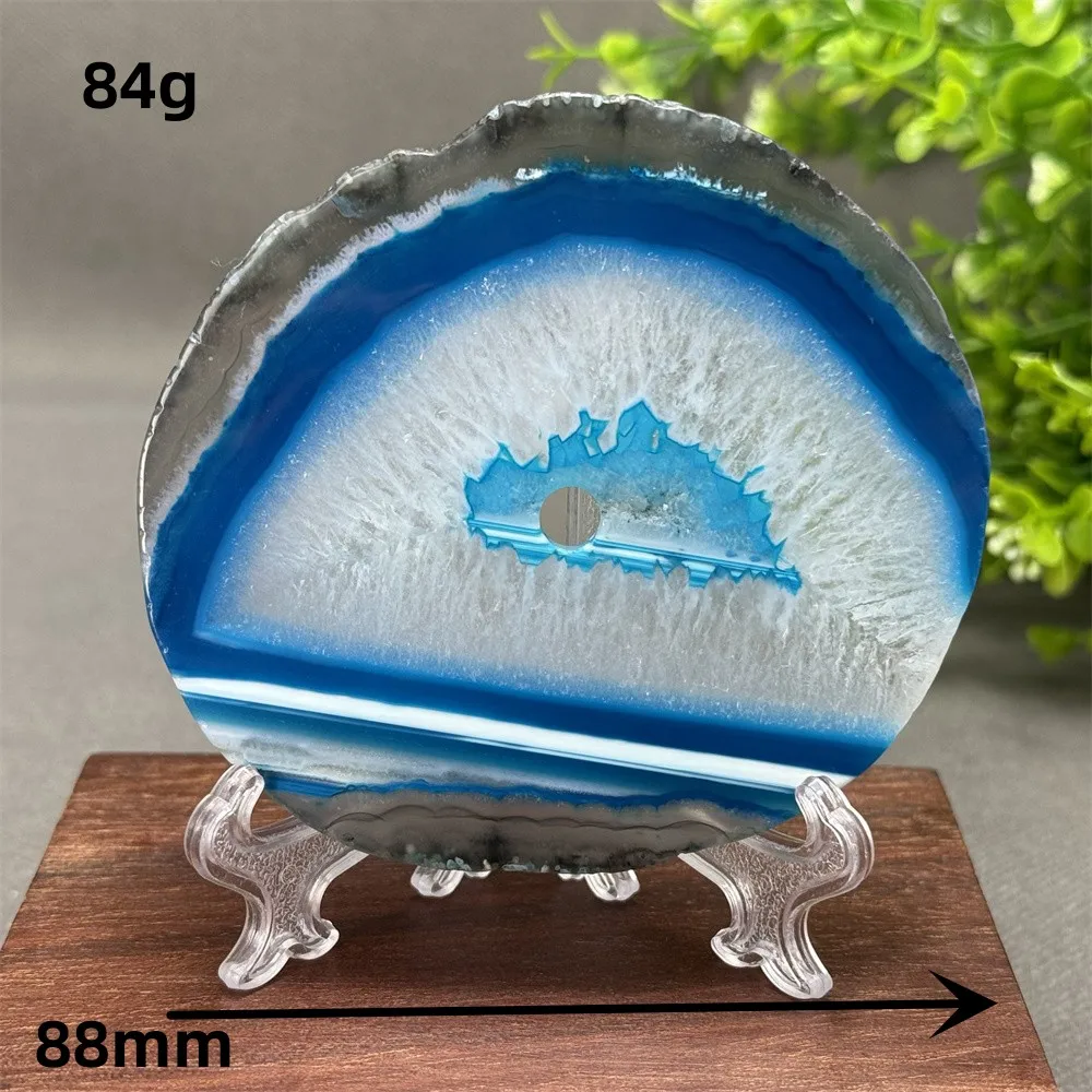 Agate Crystal Piece Polished Crystal Aura Healing Office Home Coaster Feng Shui Evil Ornaments