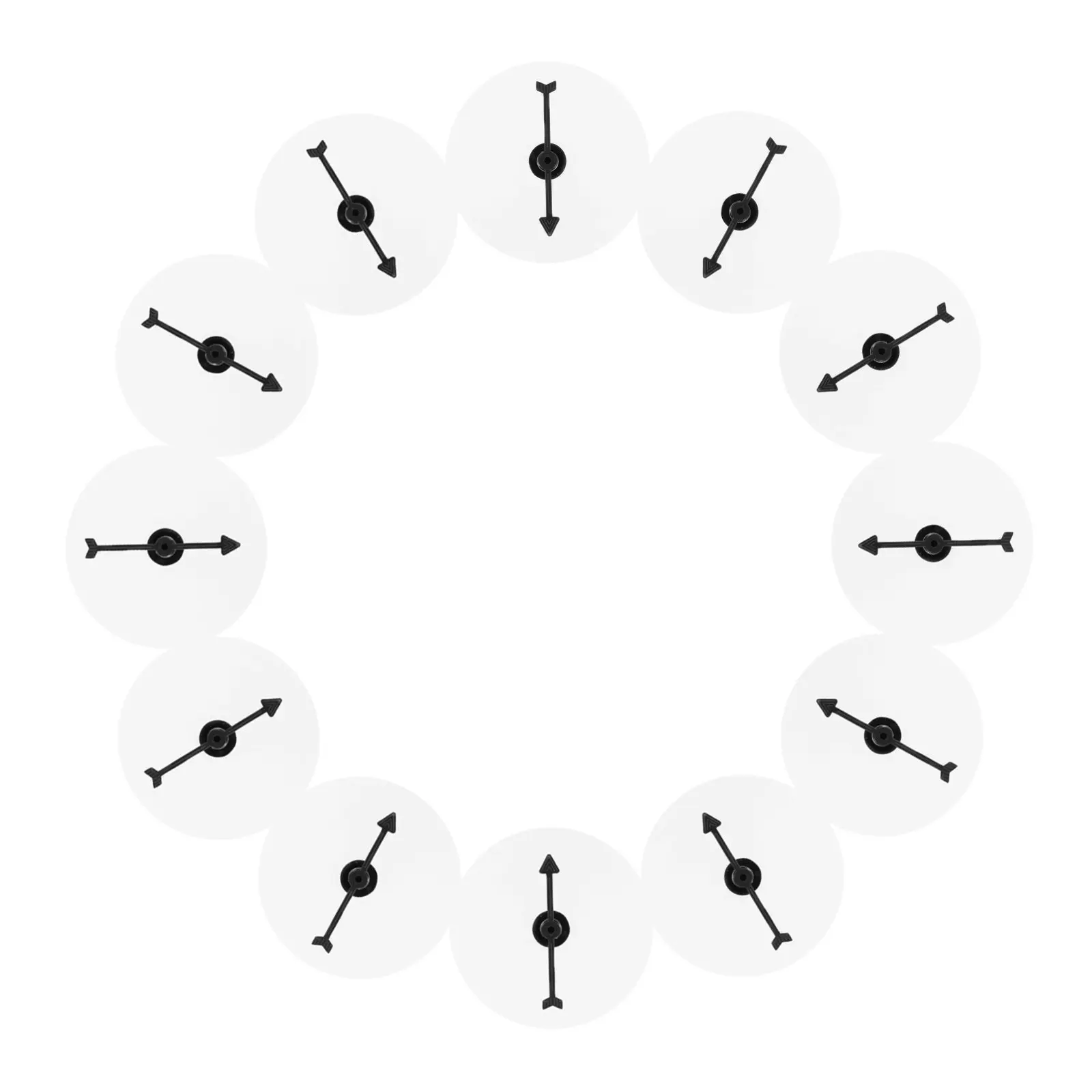 

12pcs Transparent Game Board Blank Acrylic Erasable Spinning Arrow Plastic Rotating Wheel for Games Teaching Activities
