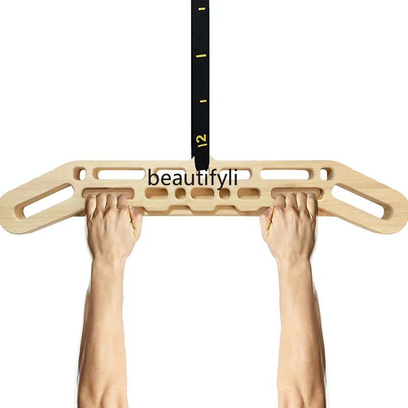 Wooden climbing fingerboard forearm strength exercise finger grip pull-ups