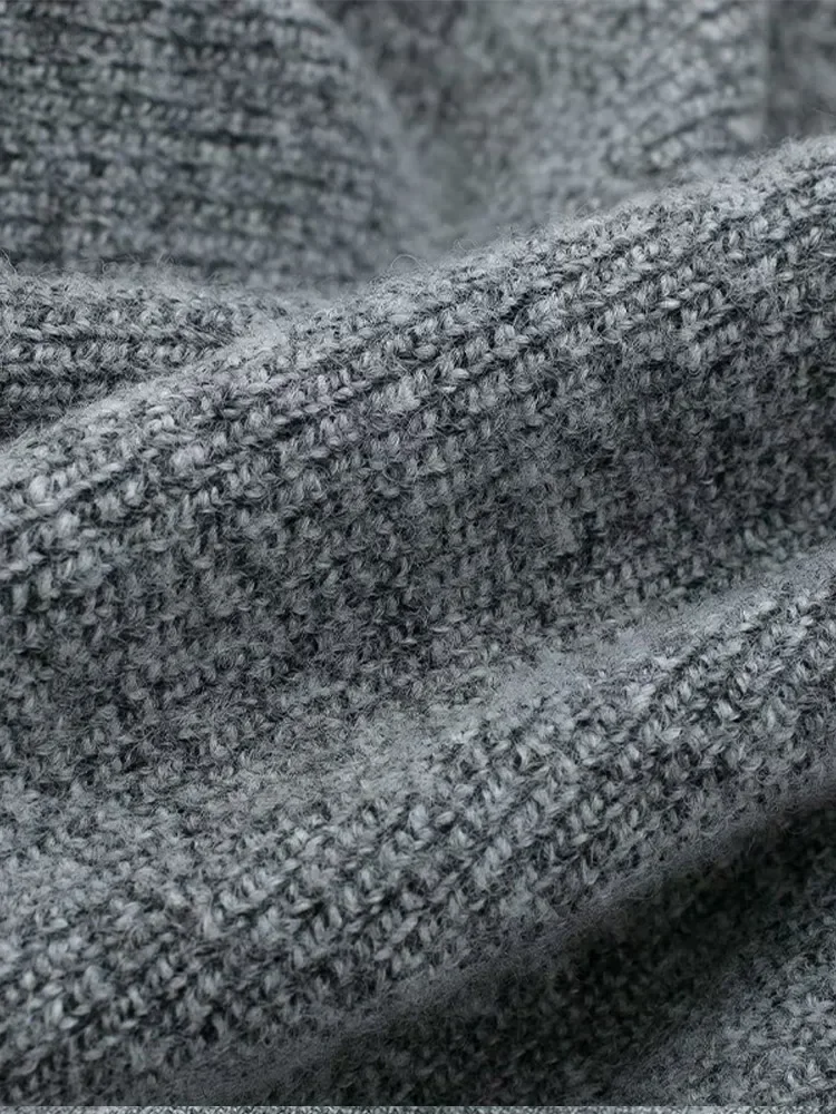 Fashion Solid Color O-neck Knitted Coat Women 2023 Autumn Winter Loose Warm Long Sleeve Single Breasted Coats Female Streetwear