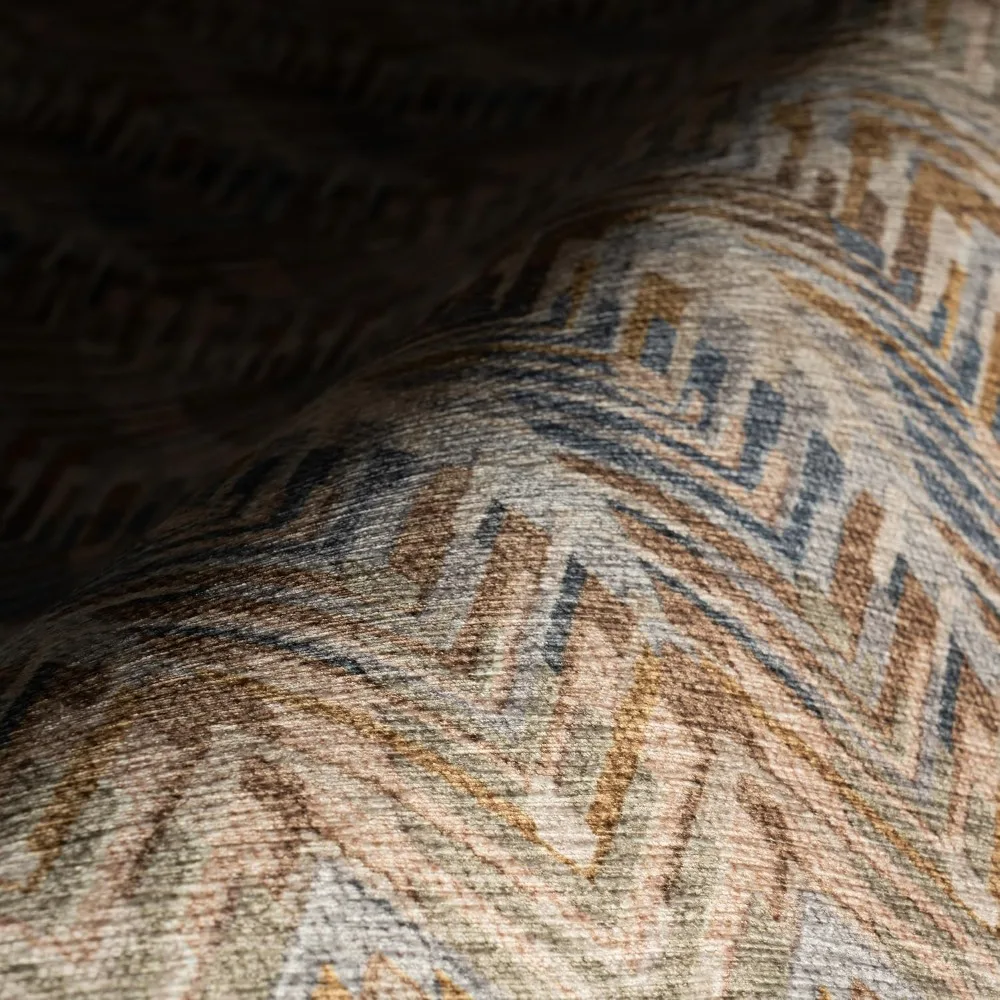 Natuurlijk bruin geometrisch patroon, machinewasbaar vloerkleed, 5x8 voet, duurzaam en gemakkelijk schoon te maken