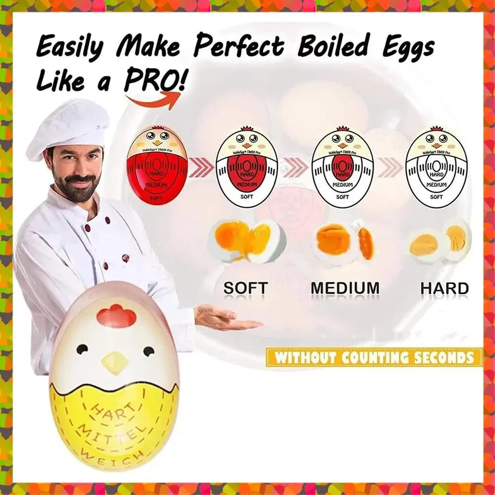 Promotion! Boil Boil Egg Thermometer Egg Color Changing Cooking Temperature Viewer Kitchen Gadget