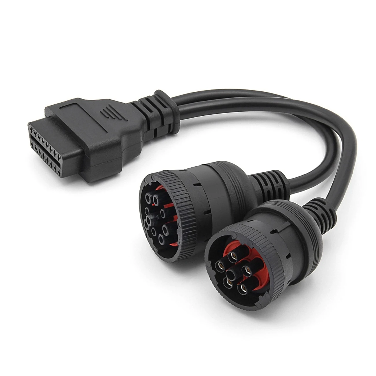 

Стабильный автомобильный грузовик Y-кабель OBD OBD2 16-контактный разъем для J1708 6-контактный/J1939 9-контактный OBDII Y-кабель диагностический адаптерный кабель