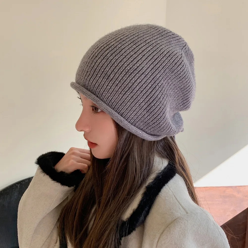 غطاء كومة برباط منسوج ، حماية للأذن ، أحادي اللون ، قبعة مكدسة ، مقاومة للرياح ، دافئة ، رياضات خارجية ، شتوية ، تخفيضات كبيرة