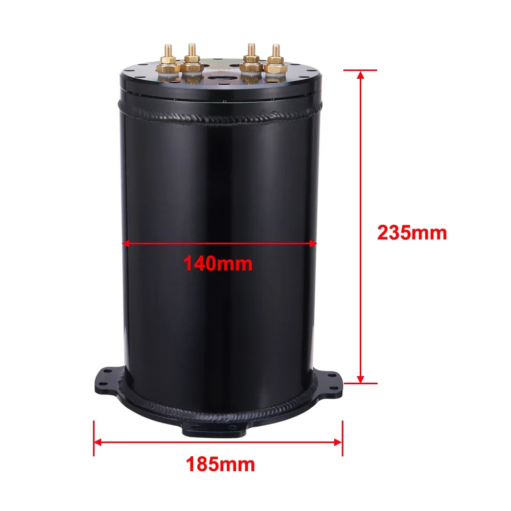 Kyostar Universal Aluminum 8AN Ports 2.8 l fuel surge tank for twin 40 mm fuel pumps