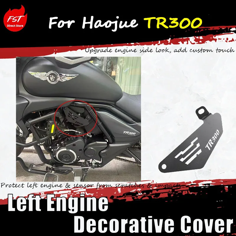 

For Haojue TR300, modify the accessory engine cover and the left side of the engine decorative panel