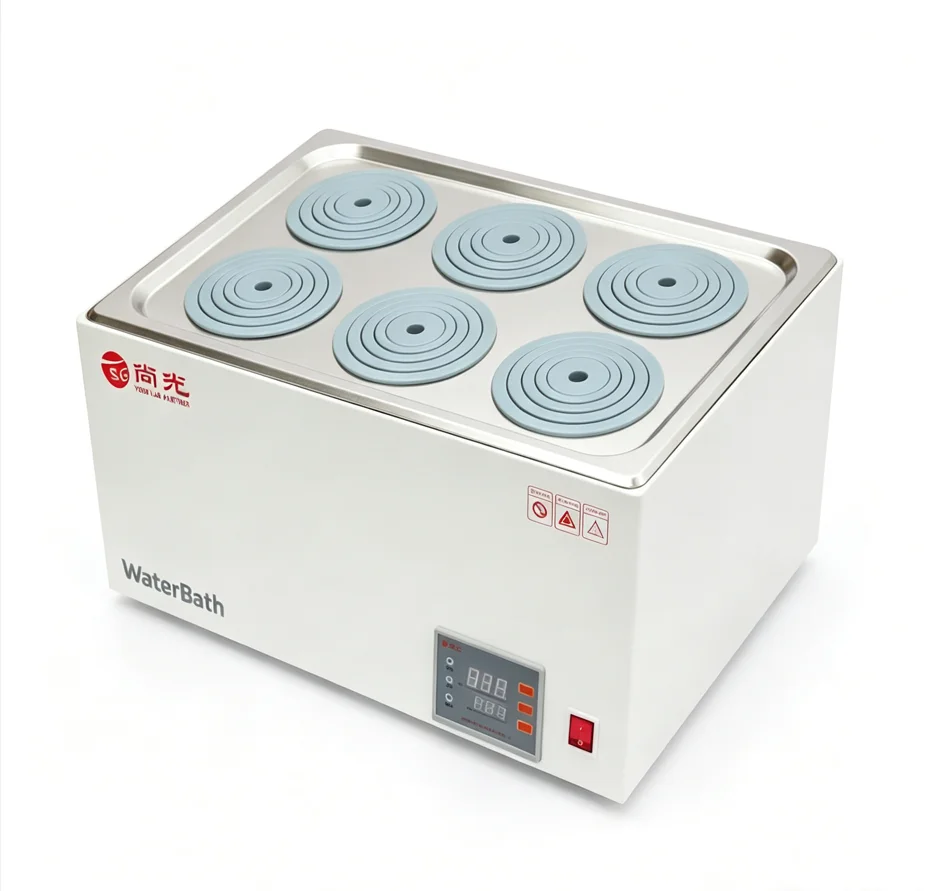 Laboratory Water Bath Constant Temperature LCD Digital Display Lab Equipment Thermostat Tank 6 Hole 220v
