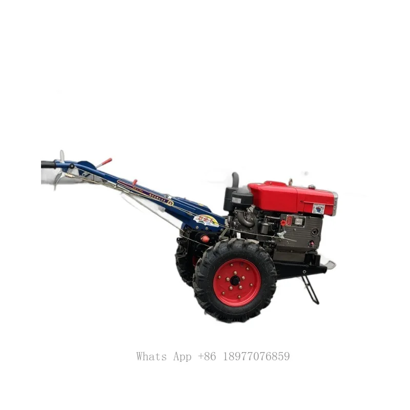 8 Hp 151 Chassis Walk Behind Tractor Rototiller Hand Crank Water Cooled Air Cooled Diesel Engine Plough Tractor