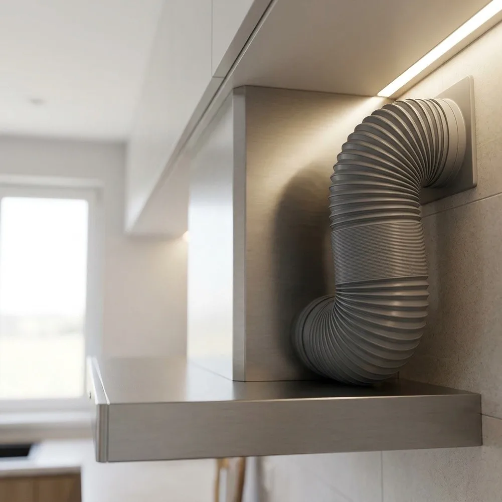 PVC Ventilation Duct Compatible with Range Hood 150mm 160mm 170mm 180mm Flexible for exhaust Pipe for Cooking Area