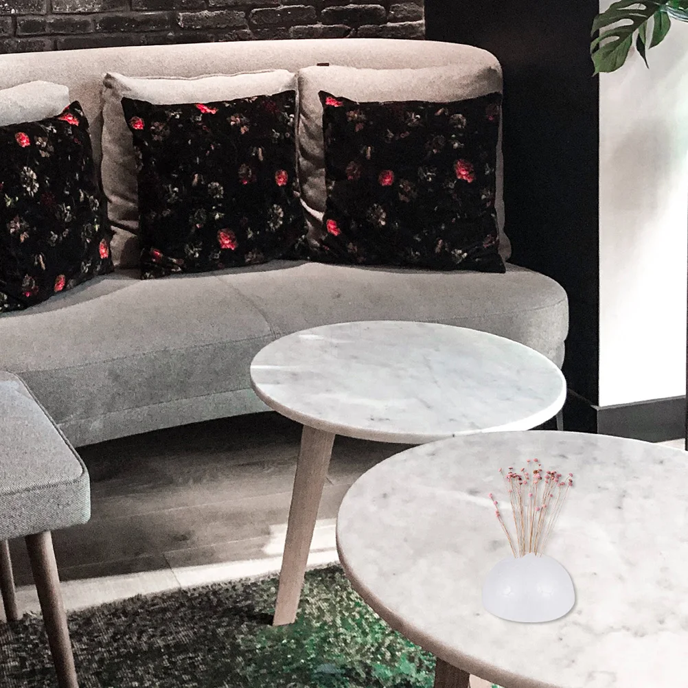 

50pcs Foam Half Balls White Diy Craft Material For Flower Arrangement Christmas Ornaments Projects Polystyrene Balls