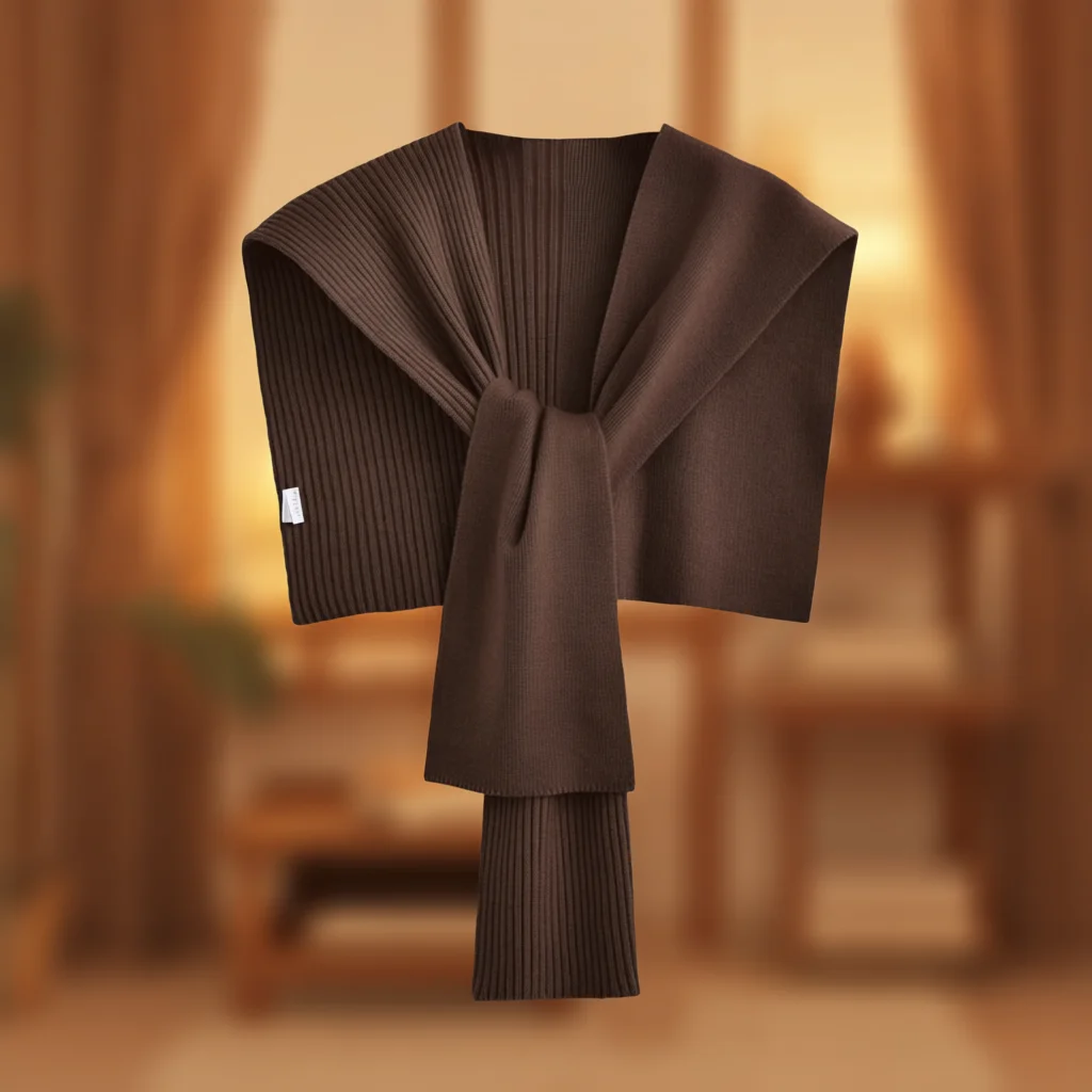 

Женская утолщенная вязаная шаль, женская зимняя повседневная ветрозащитная удобная шаль, уличная элегантная темпераментная однотонная повседневная шаль