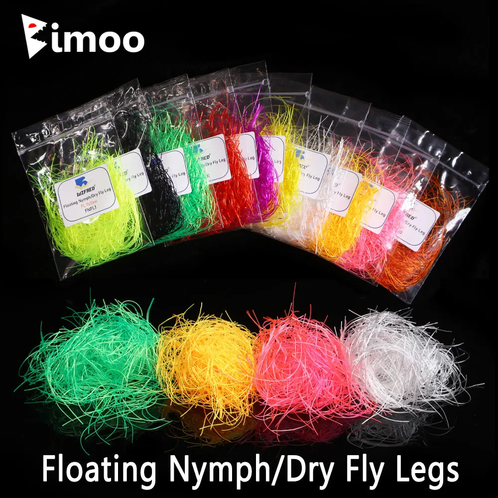 

Bimoo Silicone Floating Nymph Dry Fly Legs Fly Tying Material Rubber Legs Dubbing For Nymphs Dry Flies Trout Fishing Lures Baits