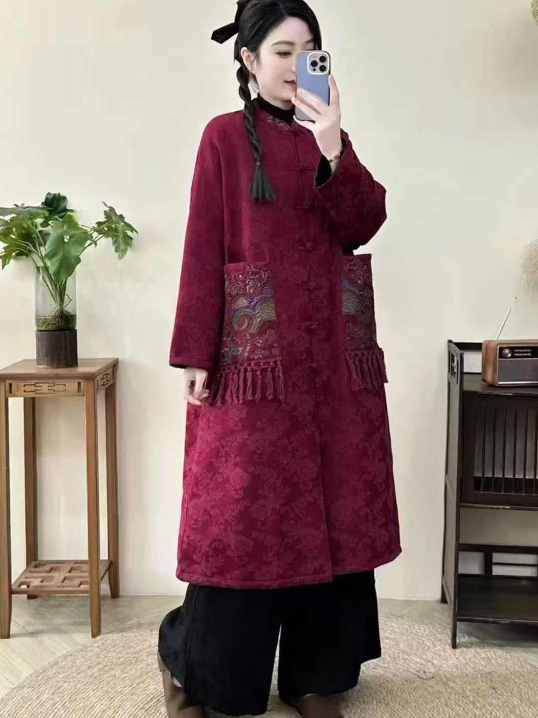 manteau-long-en-coton-et-lin-pour-femme-broderie-lourde-retro-ethnique-vetements-d'exterieur-d'hiver-avec-franges-kets