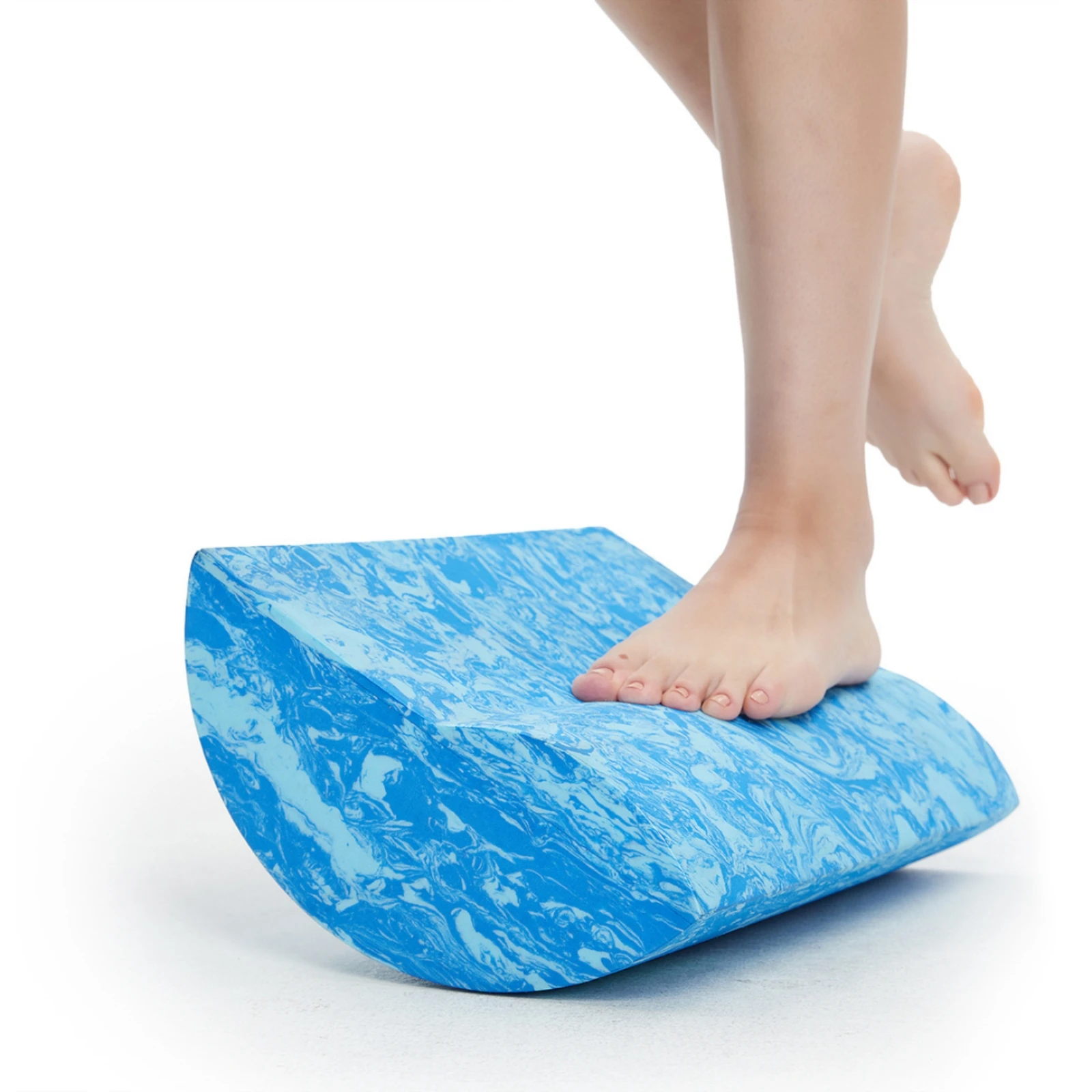 Fitness Block with Curved Profile Supportive Pilates Arch Crescent-Shaped Fitness Wedge Non-Slip Calf Stretcher Stable for Yogis