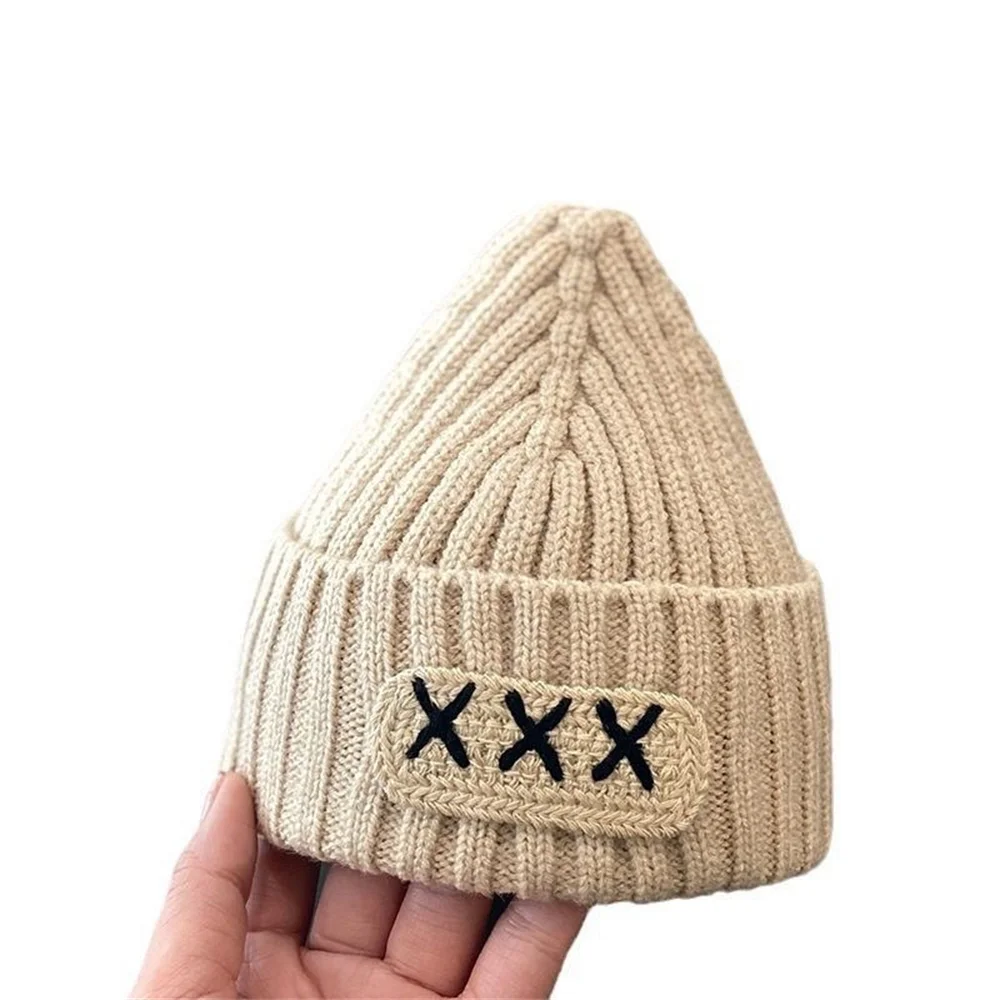 Cappello da bambino carino berretto da lettera lavorato a maglia inverno caldo per bambini ragazza ragazzo cappello berretto berretto da bambino muts per orecchio neonato cappello caldo spesso per bambini