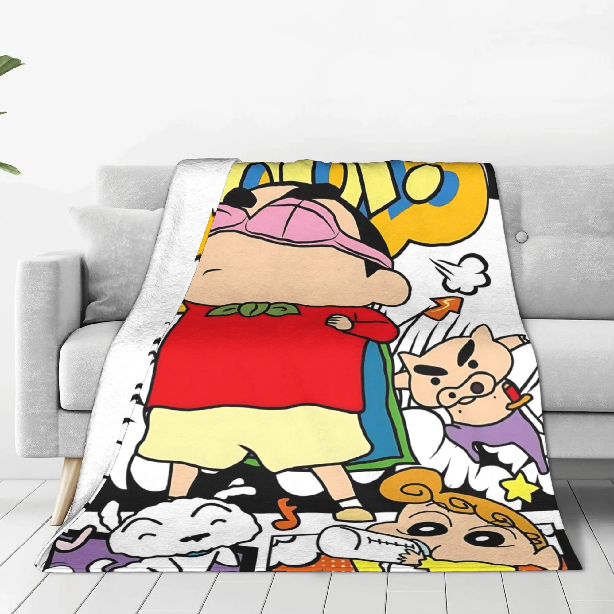 1PC Home Crayon Shin chan‌s Blanket Throw Blanket  Novelty Warm Blanket All Season Gift