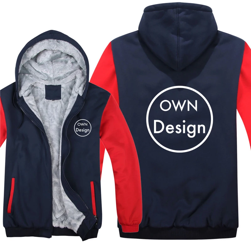 capucha de diseño personalizado para hombre, abrigo fresco grueso, haz tu diseño, Logo con texto