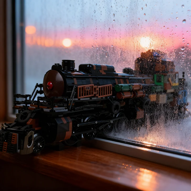 4153pcs MOC Aurora Locomotive Metro Exodus Train Technical Vehicle Engineering Model Building Blocks Module Diorama Kit Toy Gift