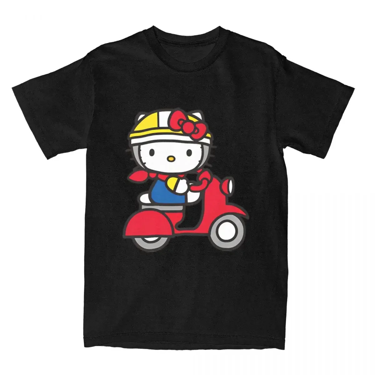 Men Women's Hello Kitty Cycling T-Shirt Accessories Funny Pure Cotton Kawaii T Shirts Tops Christmas Gift