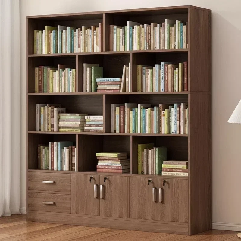 Multi-functional Bookshelf Floor-to-ceiling bookcase Integrated cabinet Shelf against wall Office file cabinet Locker