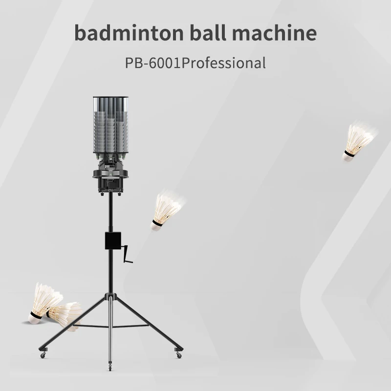 Smart Programmable Badminton Shuttlecock Launcher Feeder Machine with APP Remote Control for Club Training