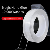 Thicker Nano Self-adhesive Tape 3/5m Double-sided Traceless Silicone Adhesive Transparent Tapes For Posters Wall Tapestry Decor