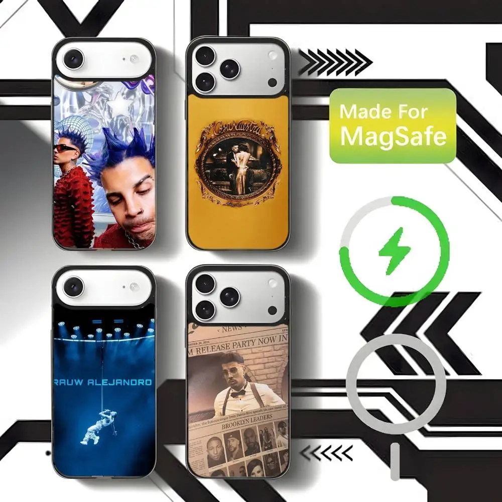 

R-Rauw A-Alejandro Cosa Nuestra Phone Case For iPhone 17,16,15,14,13,12,11,Pro,Max,Plus,Mini,SE4,E Magnetic Magsafe Charging