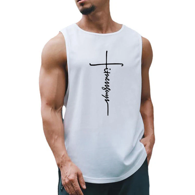 Gym Fitness Muskel-Unterhemden für Herren, Workout, Bodybuilding, T-Shirts, Sommer, ärmellos, Netzstoff, schnell trocknend, Tanktops, Laufsportbekleidung