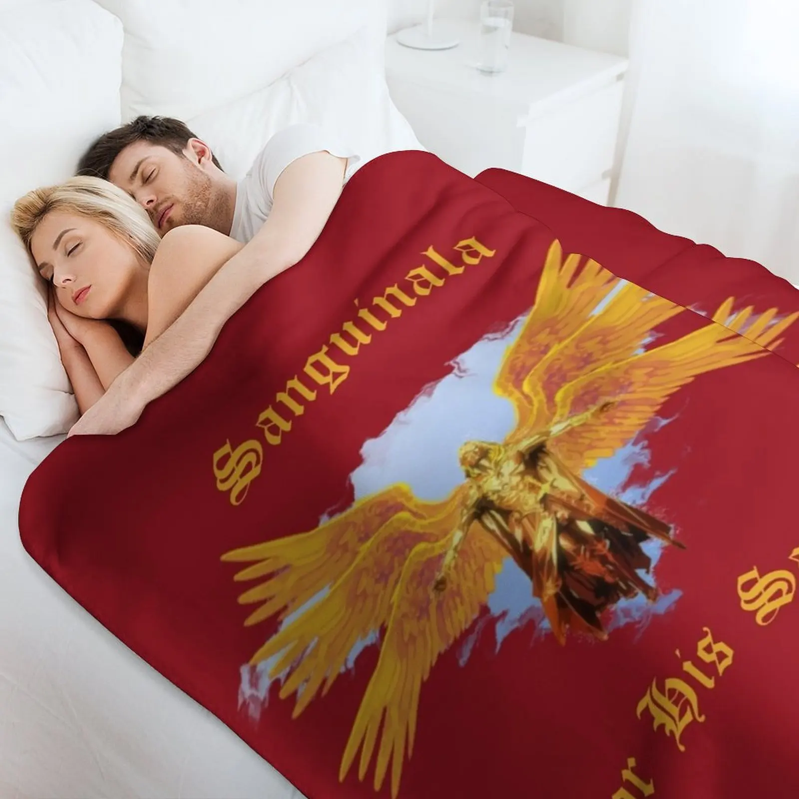 Sanguinala - Honor His Sacrifice Throw Blanket منقوشة بياضات سرير للسفر وبطانية أرائك مزخرفة #4