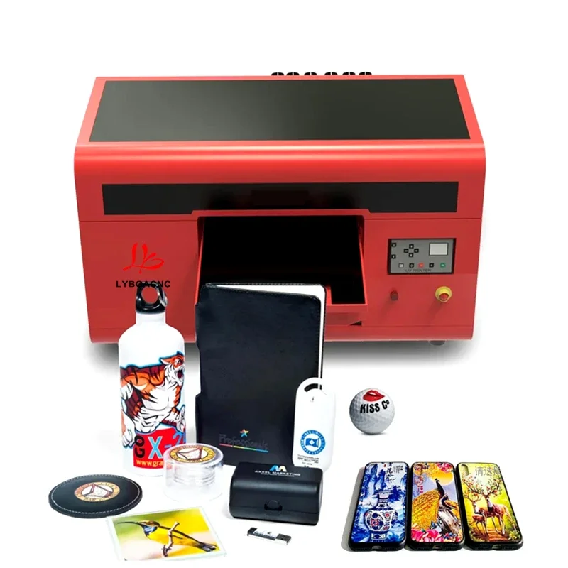 LY 3360 더블 UV DTG 잉크젯 프린터, 전화 케이스용 완전 자동, 금속 거울 선물 포장 인쇄, 2880 DPI 인쇄