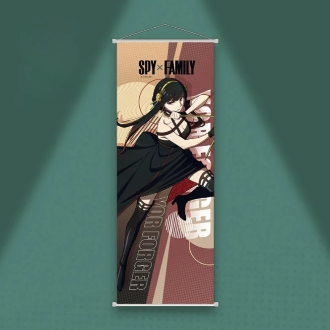 Nieuwe SPY×FAMILY Hangende Scroll Tapestry Cartoon Anya Forger Wall Art Kamerdecoratie Anime Merchandise Vakantiecadeau Verbergen gebreken - afbeelding 1