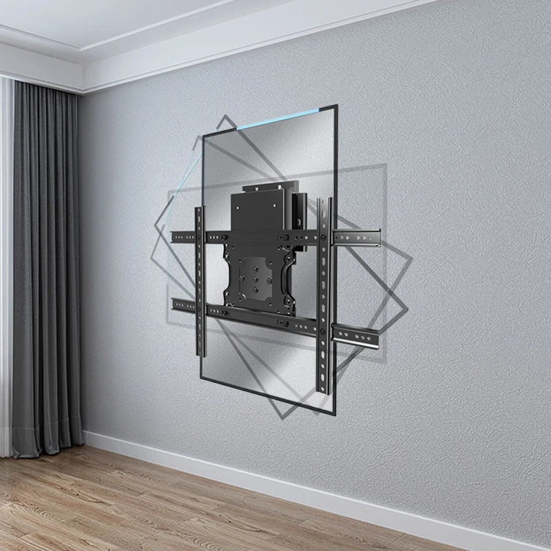Vertical and Horizontal Rotating TV Wall Mount for 37-75 inch LED LCD Screen, Support Phone Cast to TV, Swivel Stand Arm DG660