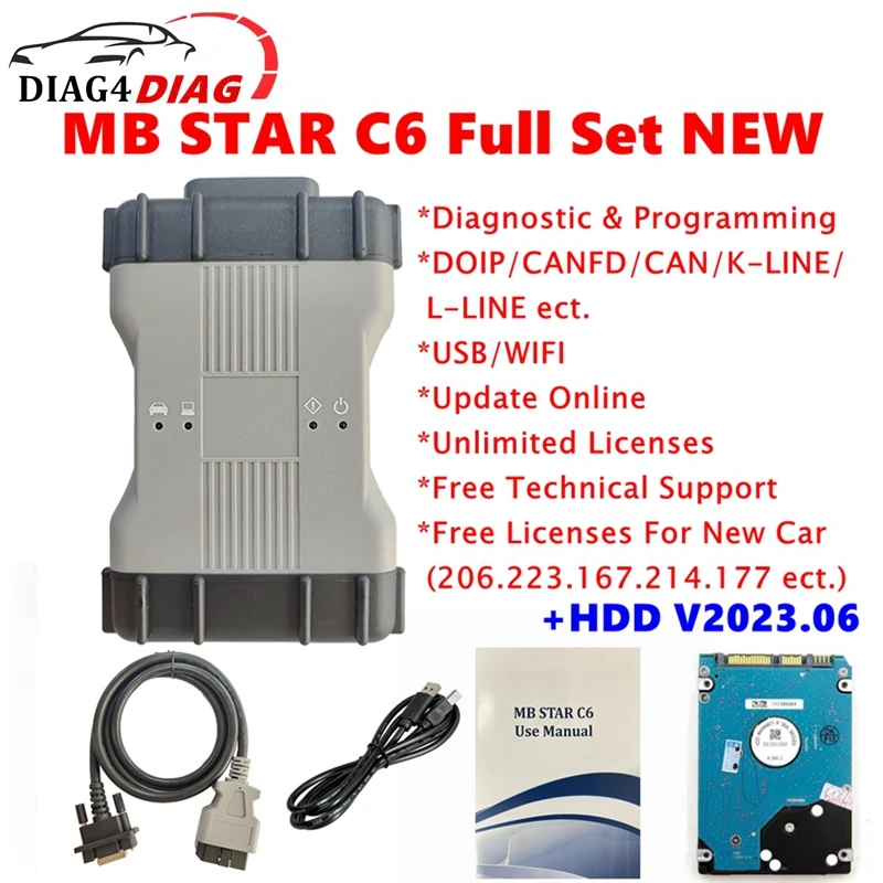 

Latest MB STAR C6 DOIP WIFI for Benz Fault Diagnosis Instrument V2023.06 Update Online Free Software Car Diagnostic Tool