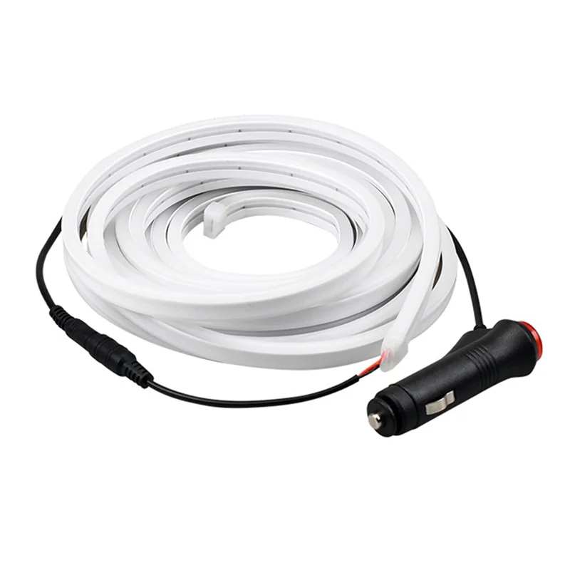 

QB-For Tesla Model Y 2021-2023 Car LED Light Strip Flexible Rear Trunk Waterproof Neon Lights Accessories