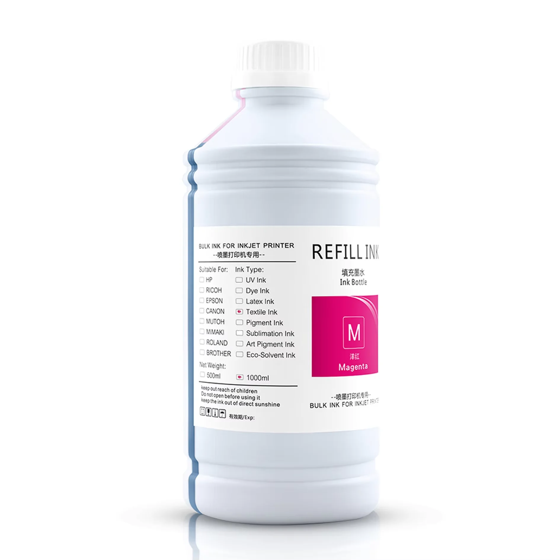 1000ml DTG ink Textile Ink For Brother GTXpro GTX-423 GTX-424 GTX-422 GTXpro B DTG printer GTX ink