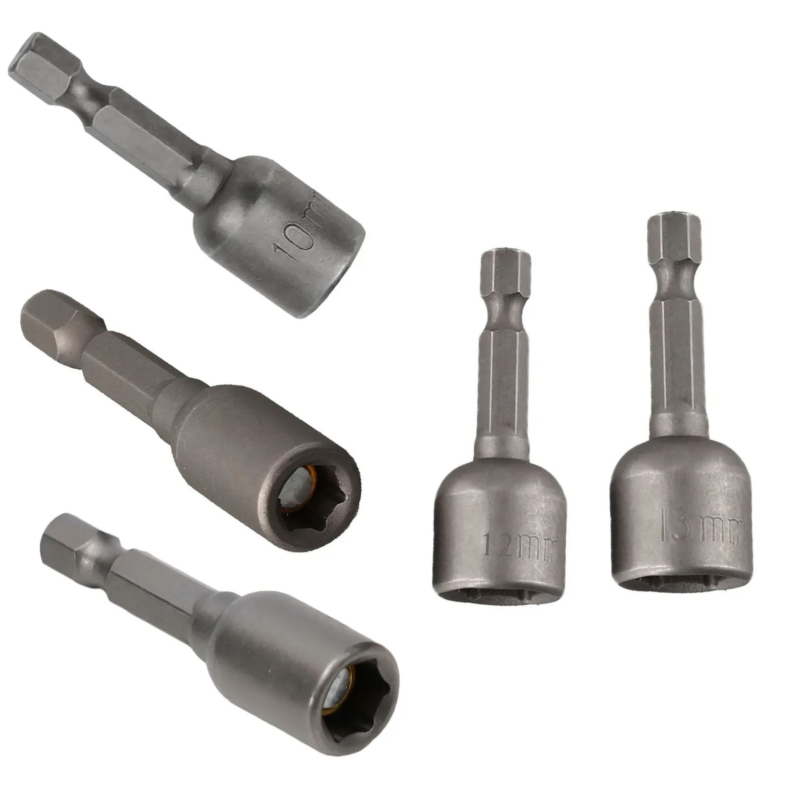 5PCS 6-13mm Socket Magnetic Nut Screwdriver 1/4inch Shank Hex Electric Drill Bit  Nut Driver Socket Hexagonal Socket Head
