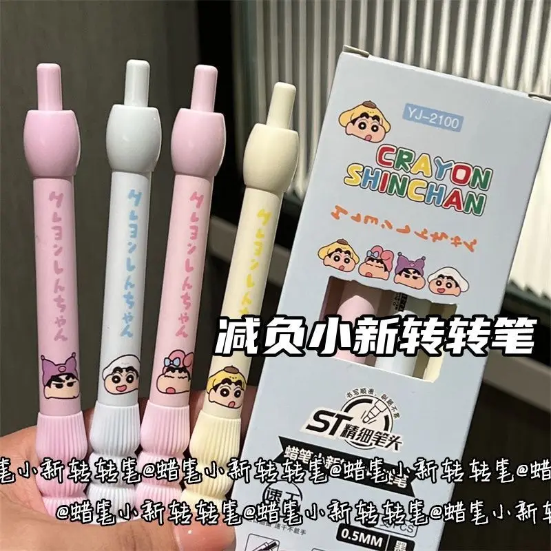 Crayon Shin chan Flip Pen Ins Style High Beauty Press on Black Speed Drying Test Pen ST Head