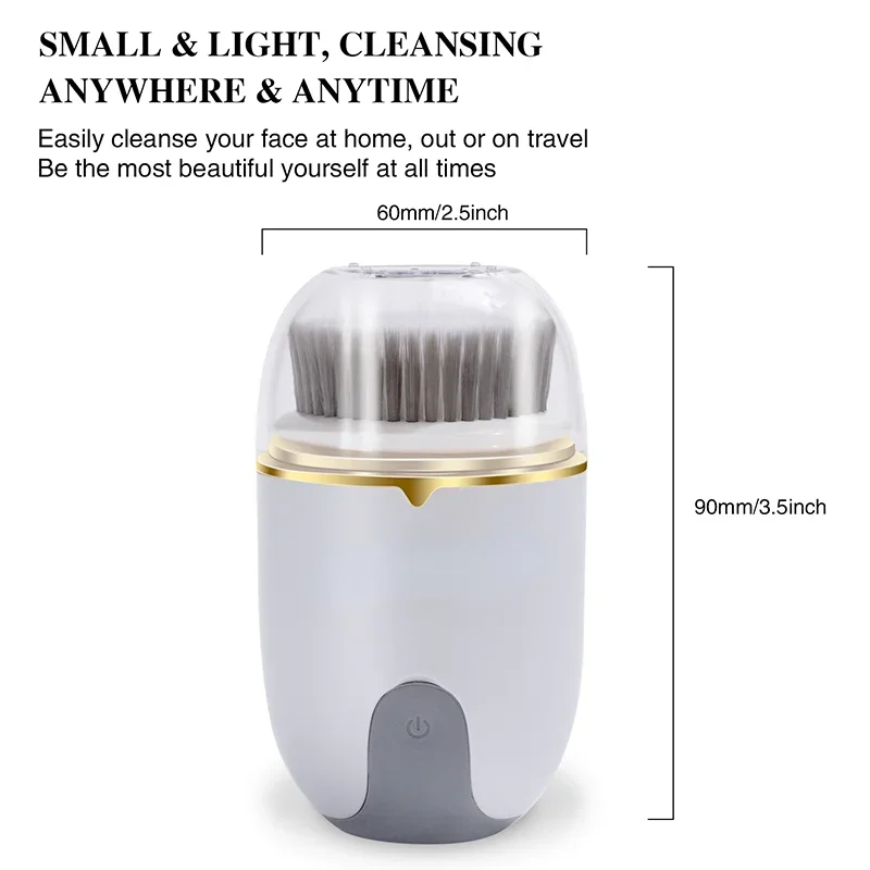 NEW Electric Ultrasonic Facial Cleanser Brush 3 in 1 Cleansing Face Brush 360 Rotate Deep Cleaning Brush Facial Skin Care