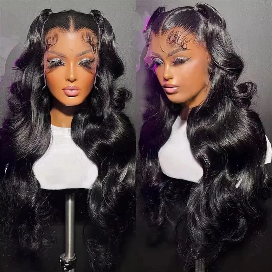 Peluca Frontal de encaje HD 13x4, cabello humano malayo de 30 pulgadas, nudos blanqueados prearrancados, pelucas de cabello humano con frente de encaje transparente