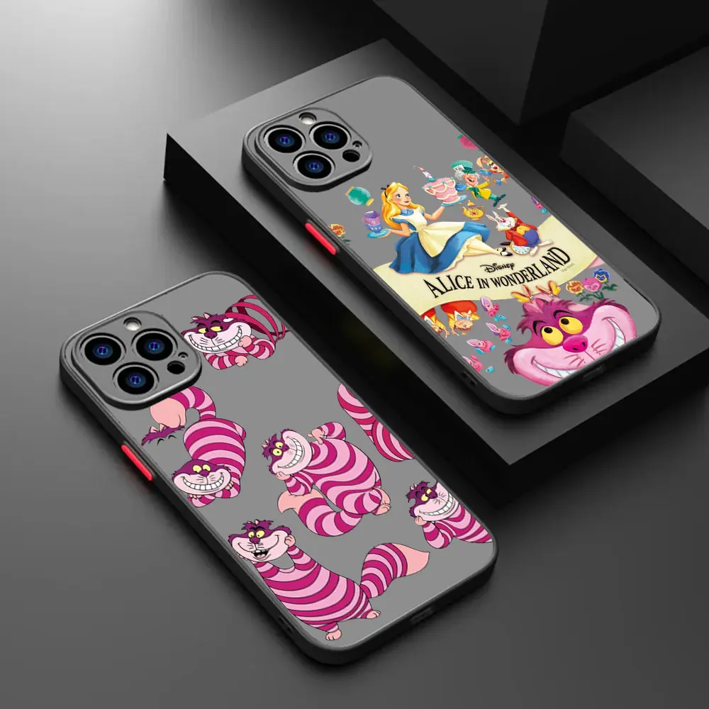 

Disney Cheshire Cat Alice in Wonderland Cases For Apple iPhone 15 14 13 12 11 XS Pro Max Mini 8 7 Plus SE X XR Phone Case Cover