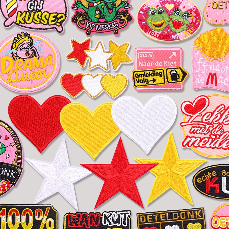 Netherland Carnival Patch Netherland Oeteldonk Emblem Embroidered Patches Iron On Patches For Clothing Embroidery Sew Badges