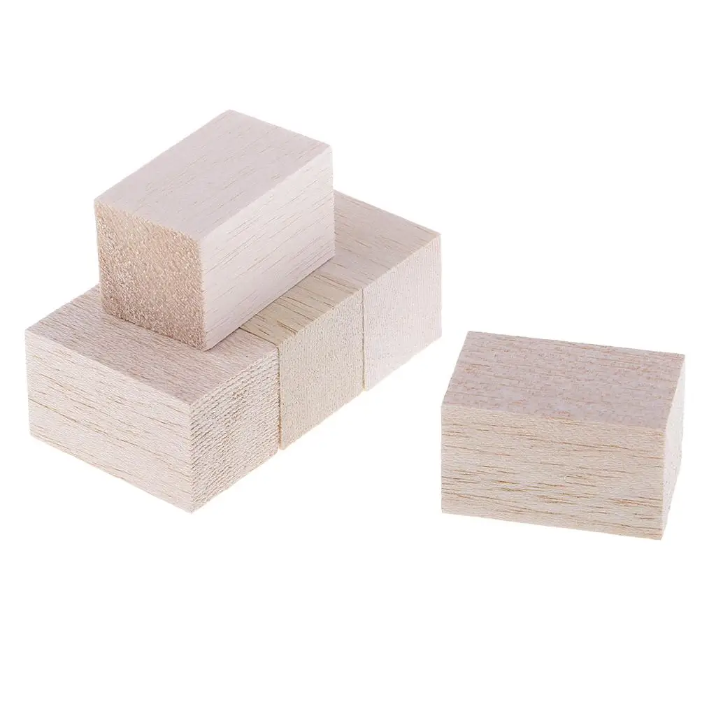 Lightweight Balsa Wood Modeling Block Smooth Wood Sign Blank DIY Craft Supplies for Hobby Wood Projects and Restoration