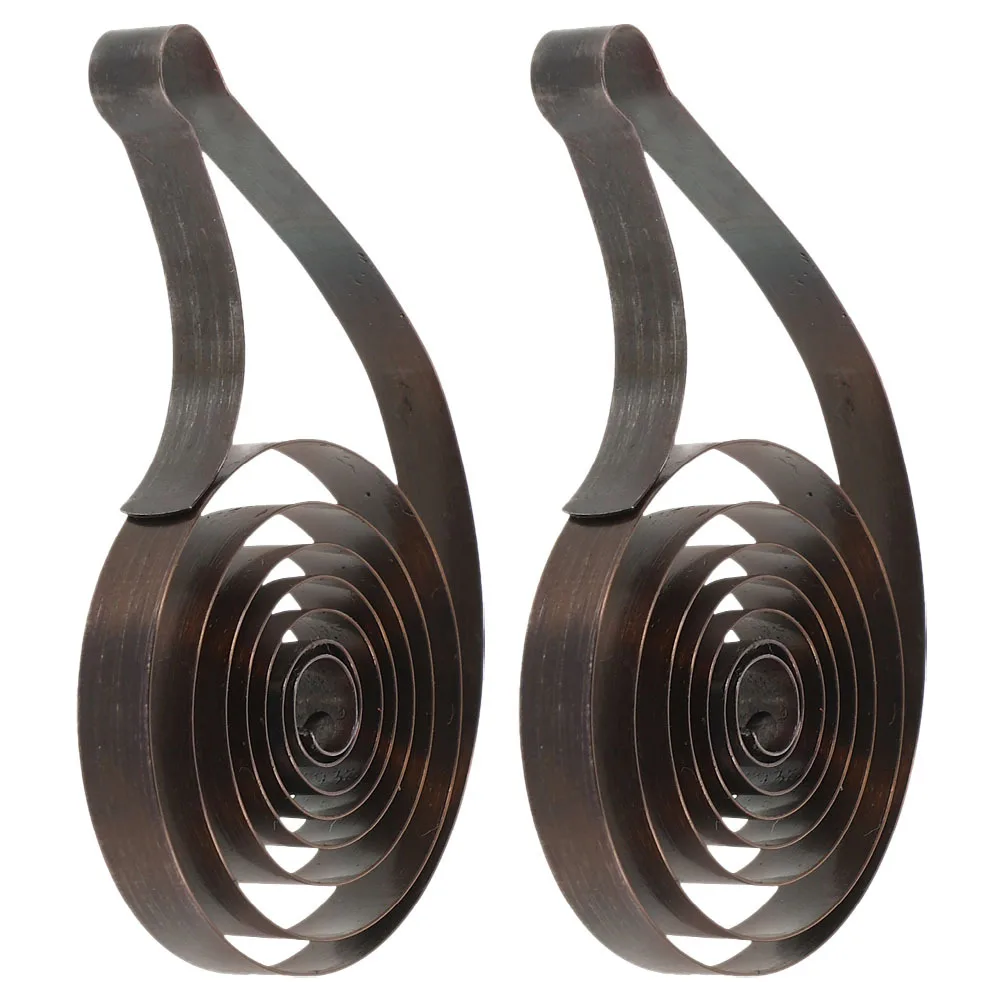 

2Pcs Mechanical Alarm Clock Parts Metal Springs Replacement Clock Mechanism DIY Repair for Vintage Clocks Movement Main Spring