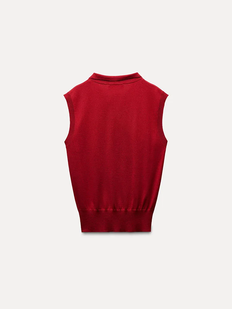 Nueva llegada de primavera, prendas de punto sin mangas de Color sólido ajustadas para mujer, moda adeazante, estilo chino,...