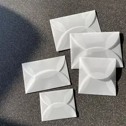 Sobres de papel de sulfato translúcido, 10 piezas, para invitaciones de boda, postales, envoltura de regalo