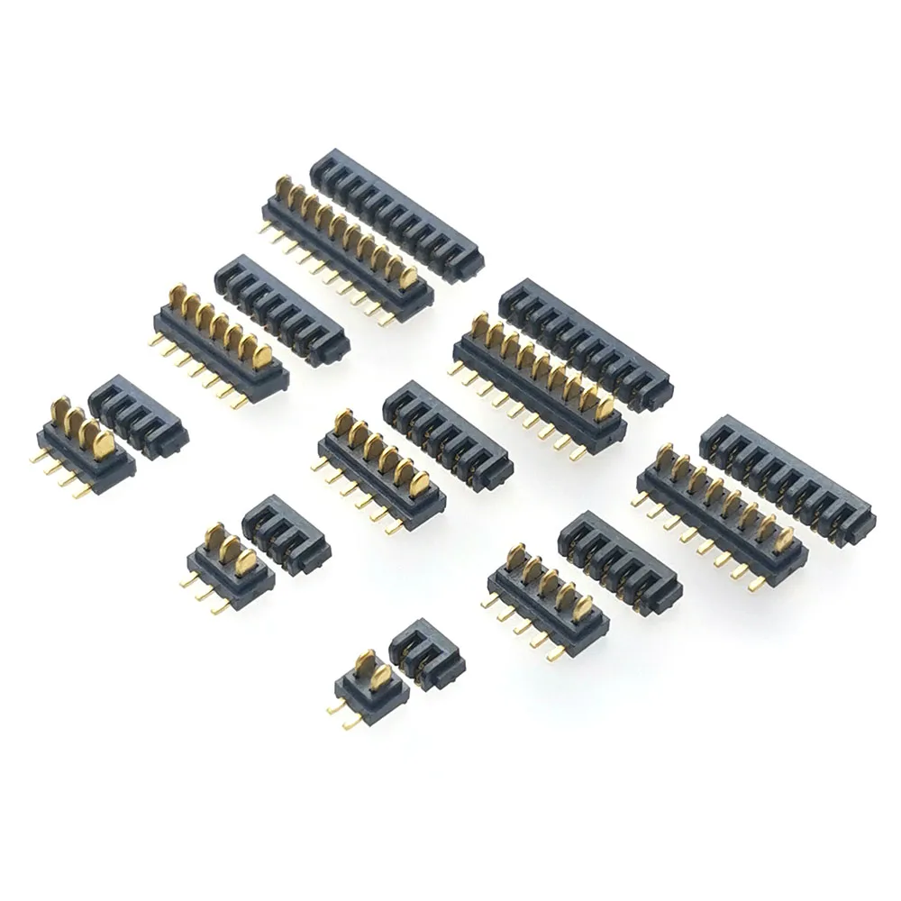 10pcs/Lot 2/3/4/5/6/7/8/9/10P Battery Holder Pitch 2.0 Connector Male Female For Camera Navigator Battery Charging Holder Plug-i